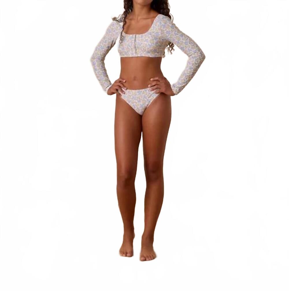 NEW RYLEE + CRU girl's rashguard bikini set in bloom